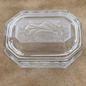 BNWOT CZECH REPUBLIC 100% AUTHENTIC CRYSTAL INTAGLIO OCTAGONAL TRINKET BOX